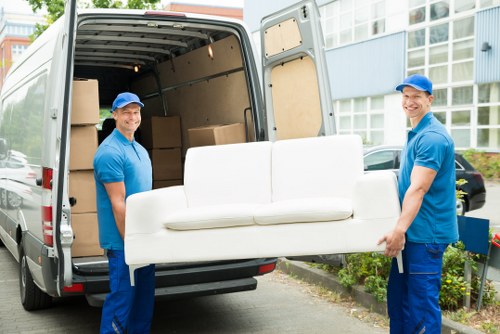 Removal van parked on a Balham residential street ready for a home move
