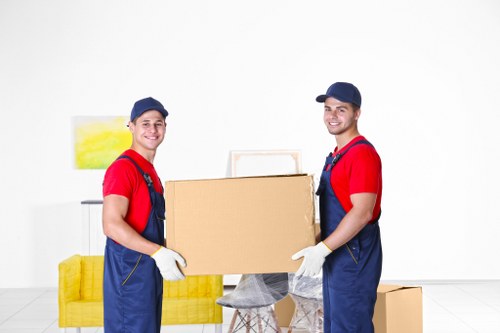 Packed boxes and household items ready for house removals