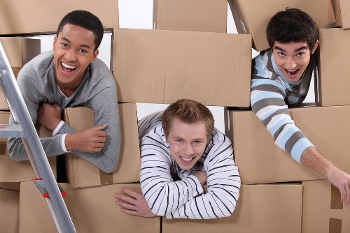 Removal team preparing a flat move in Balham