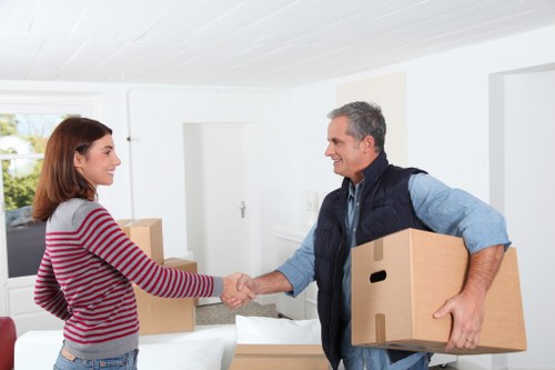 Moving day preparation and loading for removals in Balham